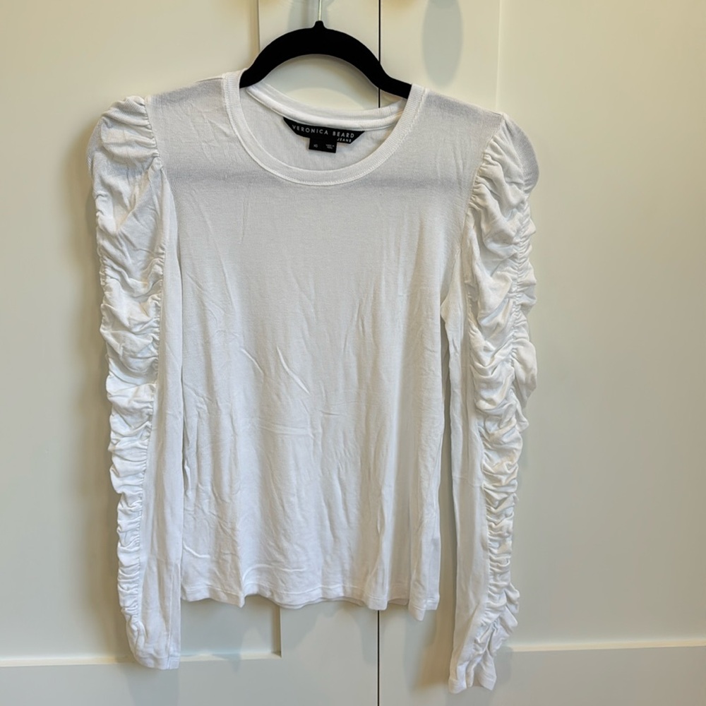 Veronica Beard Long Sleeve White Shirt Size XS